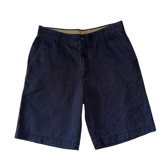 Izod Saltwater Mens Blue Flat Front Chino Casual Short Size 32 - Picture 1 of 6